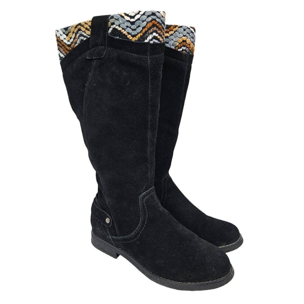 Spring Step Cymone Black Suede Knee High Riding Boot EU 37/US 6.5-7